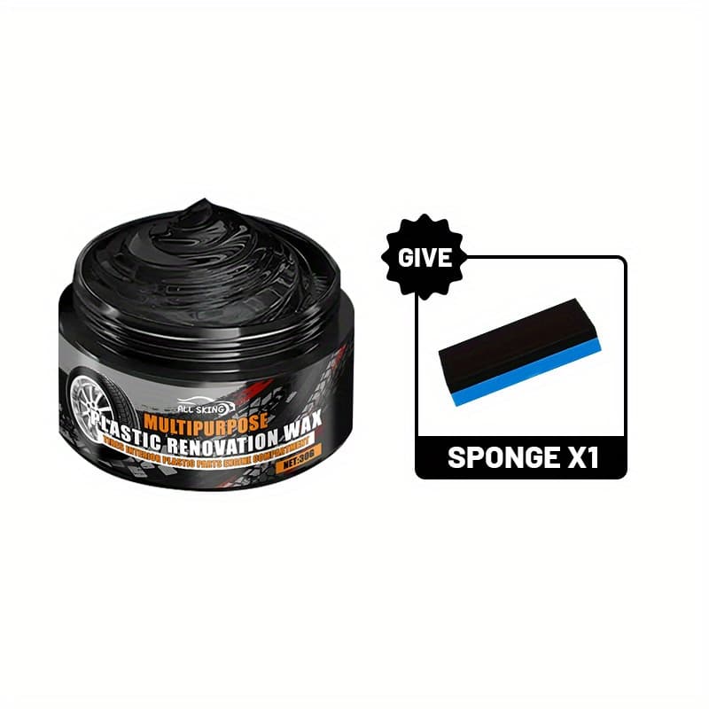 TEMU Restoration Wax, Pet Material, Enhances Black Brightness & Repairs Scratches, Black Interior Trim & Dashboard Gloss Restorer, Long-lasting Effect, Non-toxic