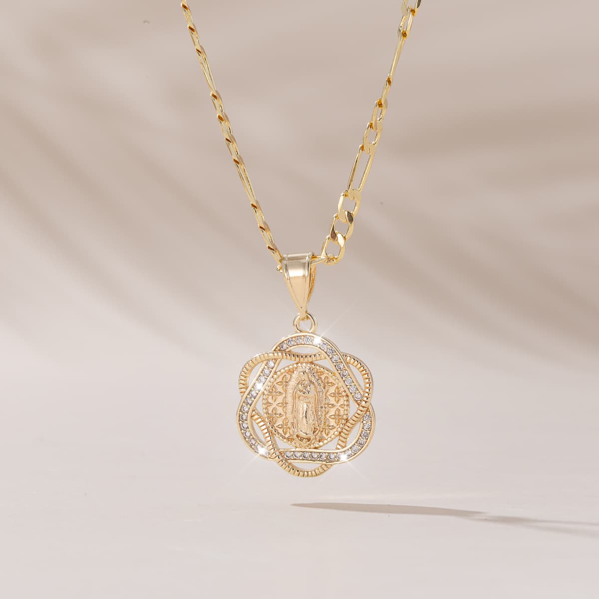 TEMU 1 Fashionable And Easy Shiny Copper Necklace, Suitable For To Couples, , Family, Daily Or Christmas Gifts,