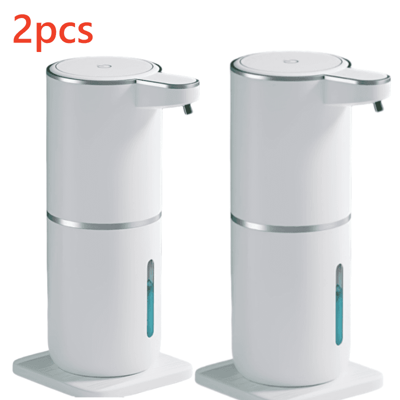 TEMU 2pcs Touchless Automatic Soap Dispenser, 13.5oz Usb Rechargeable Foaming Liquid Soap Dispenser With Sensor, Hand Free For , Bathroom Essentials | Sleek Soap Container | Functional Design