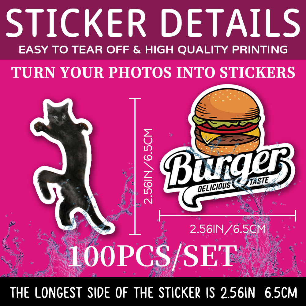 TEMU Custom Die Cut Stickers, Design Your Own Logo For Special Occasions, Personalized Photo Stickers For