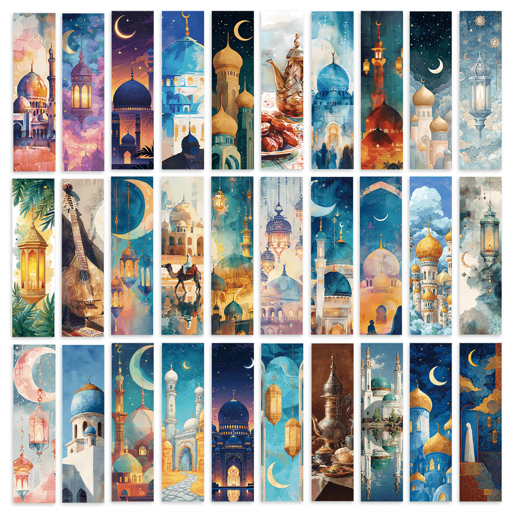 TEMU 32pcs, Bookmarks, Happy Eid Bookmark, Ramadan Bookmark, Religious Gift, Ins Literary Bookmark, Creative And Fun Reading Decoration, Affordable/low-priced, Non-repetitive Exquisite Bookmarks