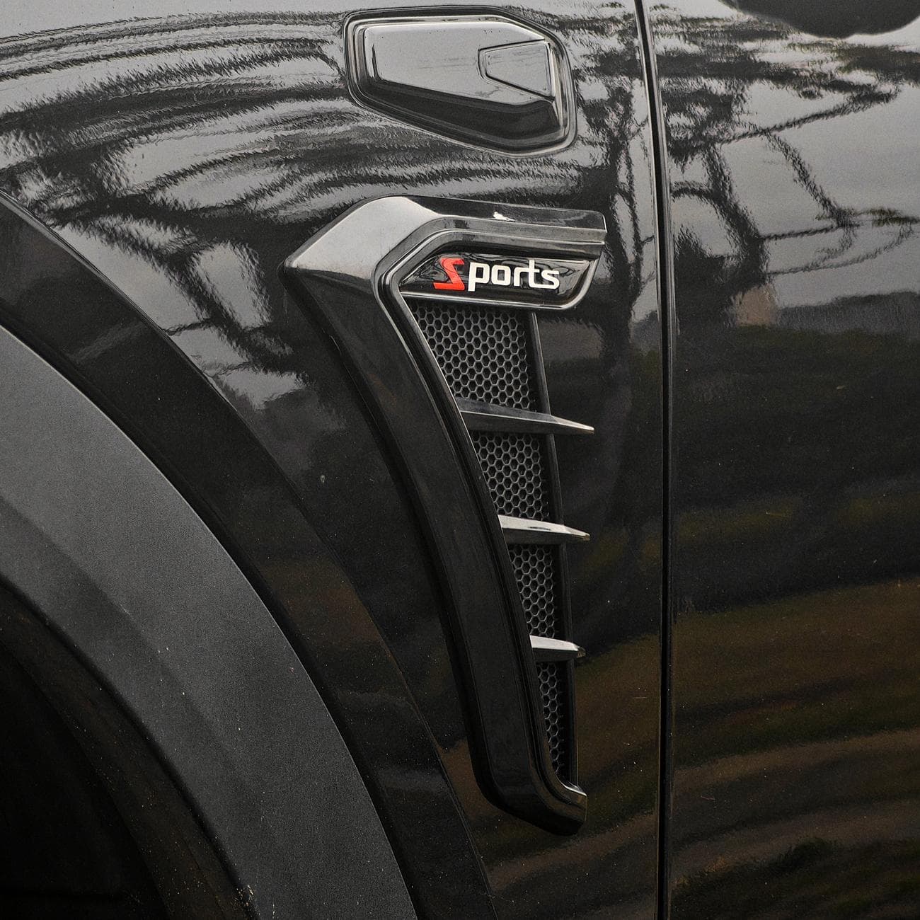 TEMU 2pcs Car Shark Wings Car Decoration Stickers, Tpu Self-adhesive Anti-collision Protection, Suitable For Sedan Truck Suv, Exterior Styling Access, , Car Stickers