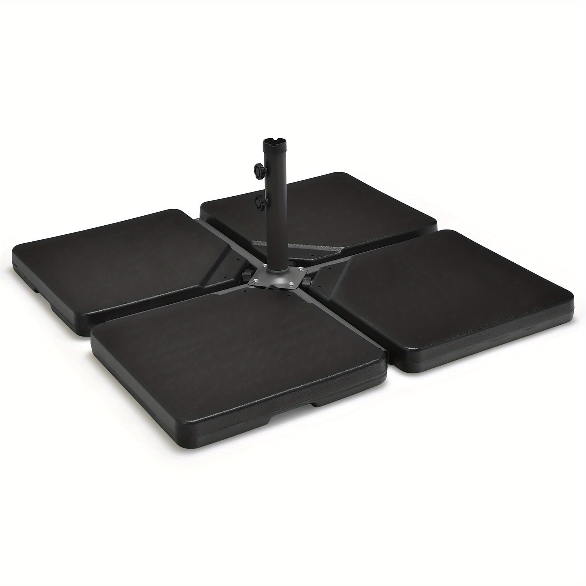TEMU Multigot Patio 4pcs 13l Cantilever Offset Umbrella Base Heavy Duty Outdoor Square Black