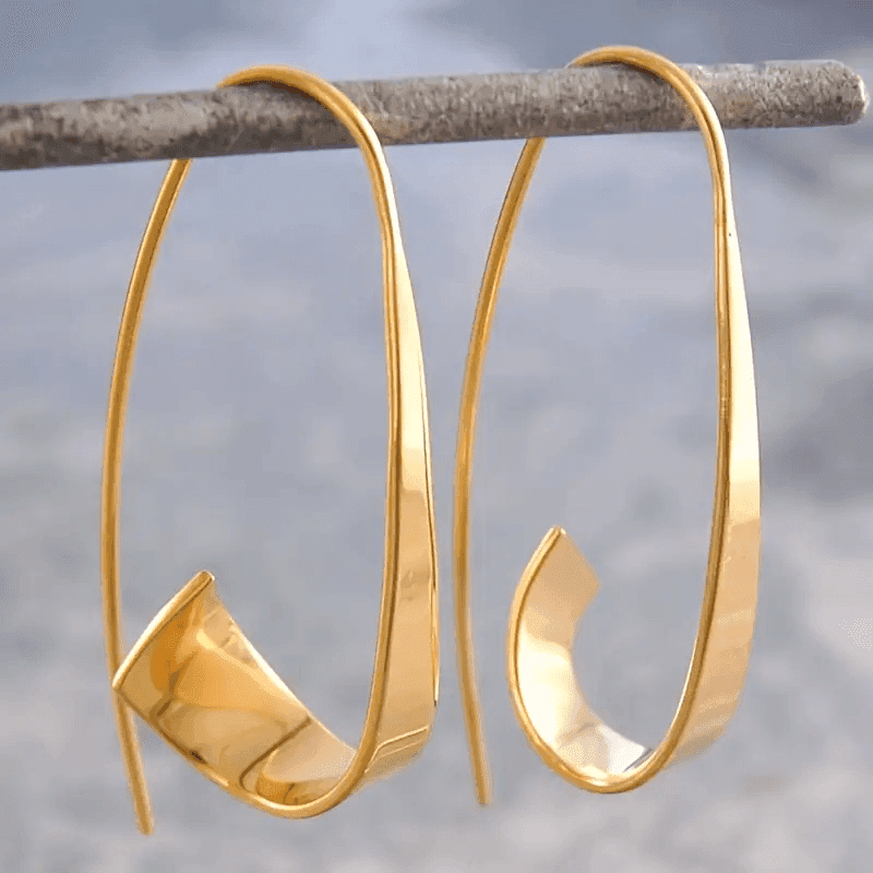 TEMU A Pair Of Elegant And Simple Women's Earrings With A Luxurious 14k Gold Plated Ring Design, Perfect For Gift And Daily Wear, Making It The Perfect Christmas, Anniversary, Valentine's Day Gift