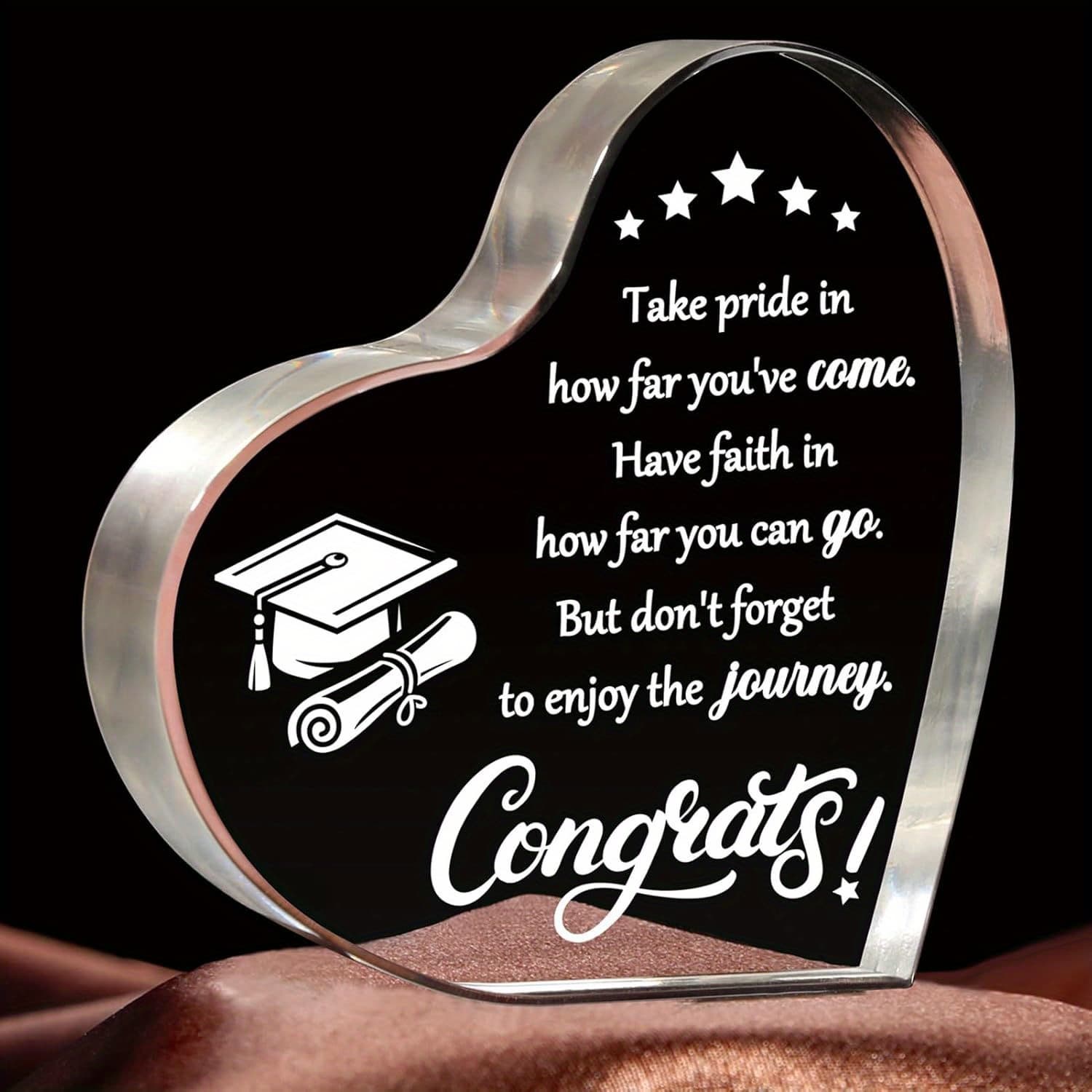 TEMU 2d Flat, " In" Graduation Gifts, 2025 Graduation Gifts For Her Him - Inspirational Acrylic Keepsake - College High School Graduation Gifts, Degree Graduate Gifts