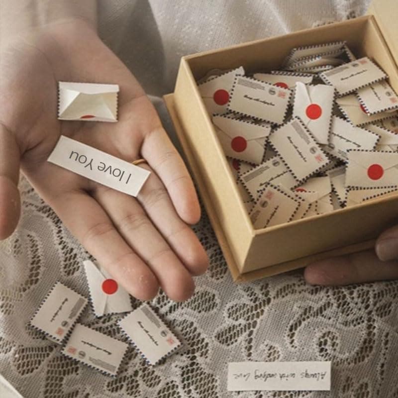 TEMU Gift For Her/him 10pcs Letters (without Storage Box) — A Gift To "i Love You, " A Cute Gift For Your Boyfriend Or Girlfriend, A Heart-shaped Alphabet Game, Blank Cards And Envelopes