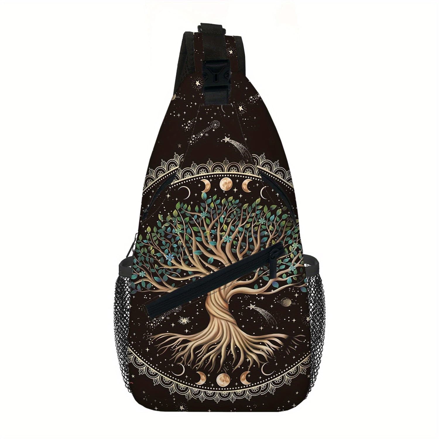 TEMU Women's Retro Bohemian Crossbody Sling Bag Featuring An Adjustable Shoulder Strap, Suitable For Travel And Hiking