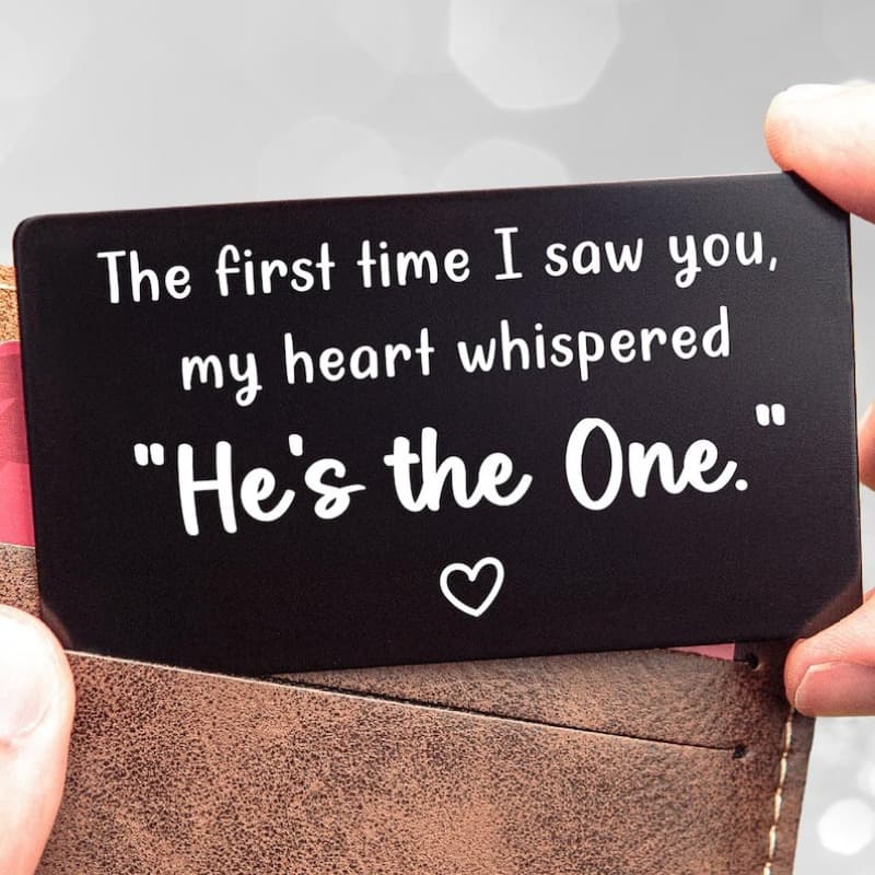 TEMU 2pcs You Are Your Husband's Wallet Card, Engraving Romantic Gifts For Him On Anniversaries, Birthdays, Weddings Or Valentine's Day