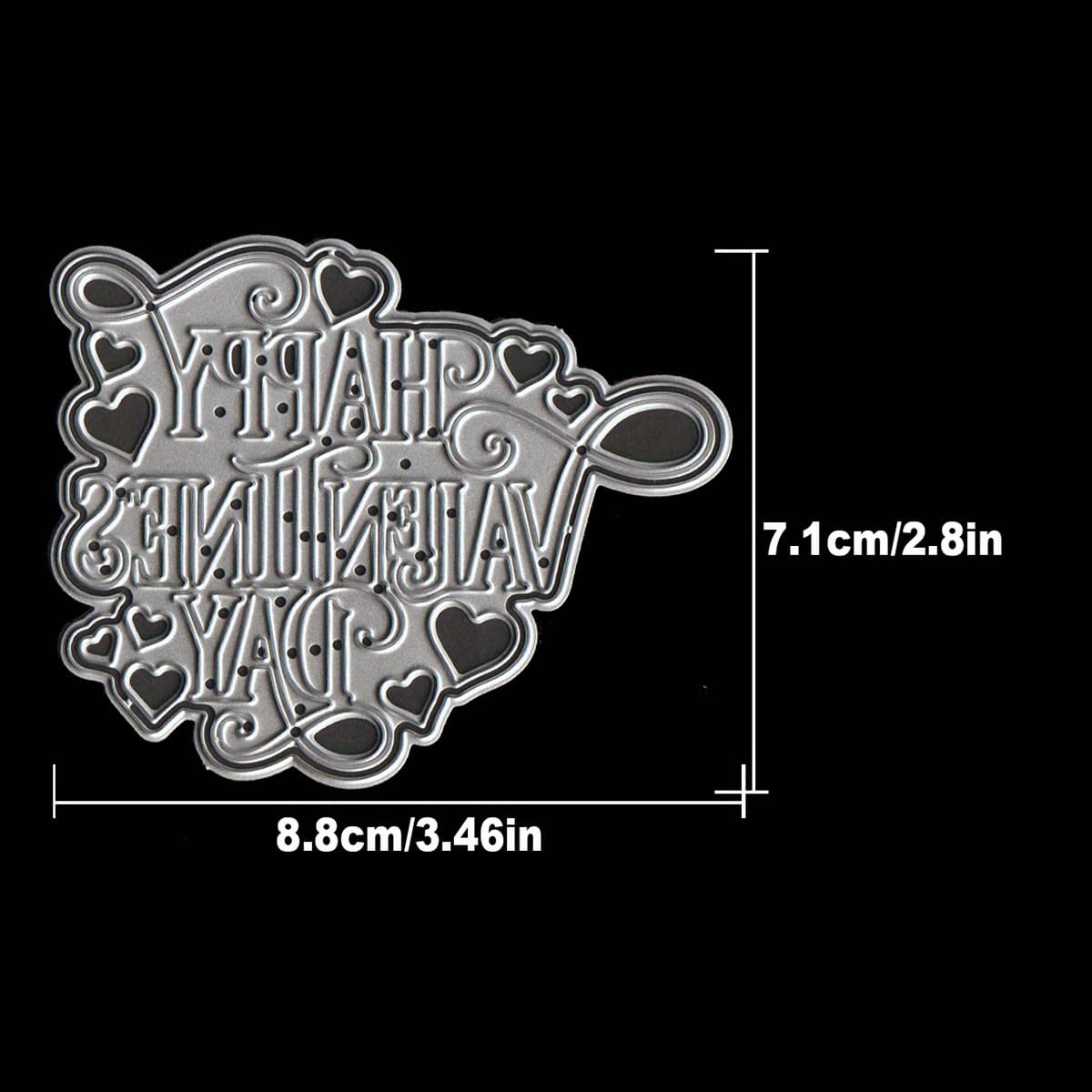 TEMU Original Lovely Valentines Day With Words Happy Valentines Day Metal Cutting Dies Cut Die Birthday Wedding Decoration Paper Craft Mould Diy Scrapbooking & Stamping Stencils Supplies