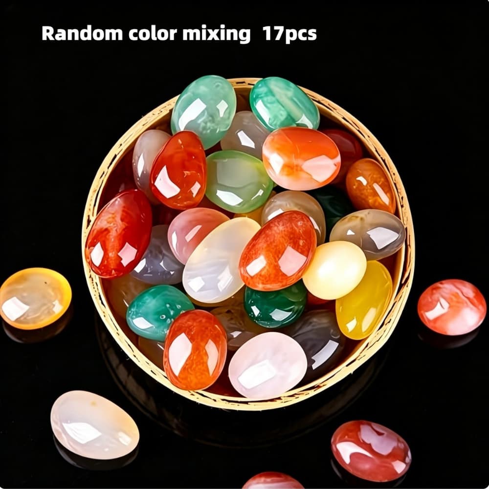 TEMU Random Colors, 17pcs. Protects Money, Natural Mineral Gemstones, Enhances Communication And Off - Suitable For Workplaces, Homes, And Requiring Protection From .