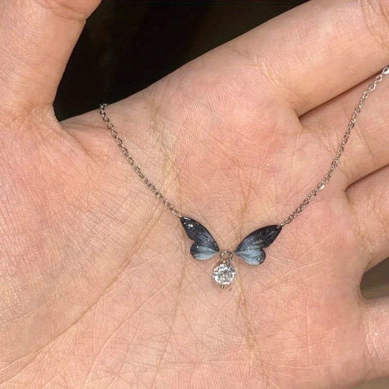 TEMU Super Forest Water Drop 925 Silver Necklace, A Easy Collarbone Chain, An Affordable Luxury And Fashionable Necklace For Women