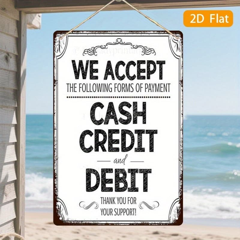 TEMU 2d Flat - 2d Plane - A Vintage Payment Receipt Plaque | - Wall-mounted, No Wiring Required - Vintage Decor, Versatile