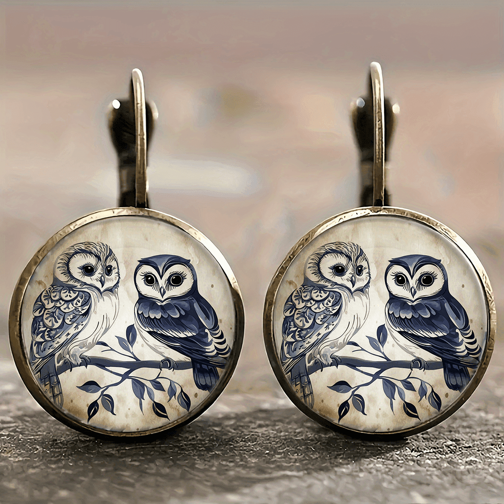 TEMU Alloy Earrings Vintage Pattern Earrings Personality Round Earrings Fashion Accessories Simple All-matching Earrings Earrings Artistic Style Earrings Creative Gift Earrings.