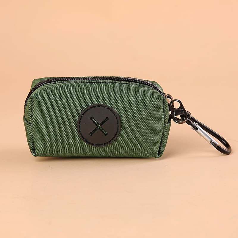 TEMU Portable Dog Waste Bag Holder With A Zippered Dispenser, Perfect For Walking Or Running With Your Pet ( In Rose Red, Green, And Black)