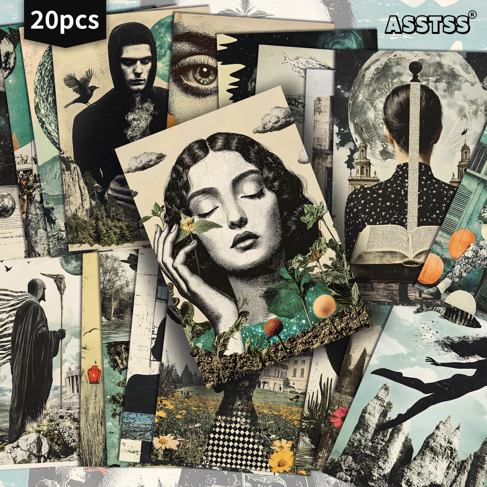 TEMU 20pcs Asstss Retro Pinup Cards Suitable For Scrapbooking & Crafting - Vintage Junk Journal Pages With Classic Pinup &, Collectible Decorative Paper Cards, Gift For Crafters (paper)