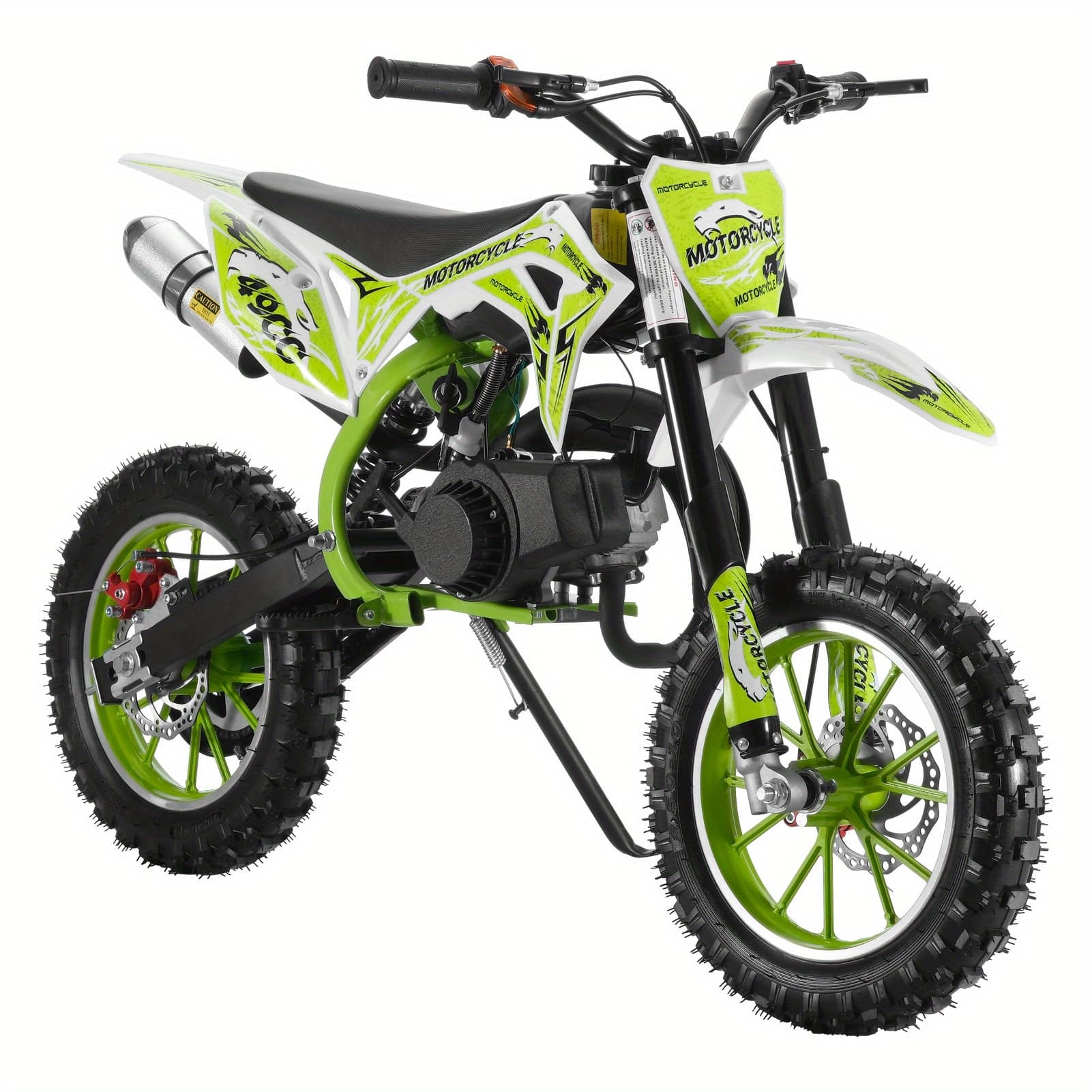 TEMU A 49cc Motorcycle, Gas-powered Dirt Bike, 2 Stroke Ride On Bike, Pocket Motorcycle With Front And Rear Disc Brakes, Of 20mph, Christmas Gift