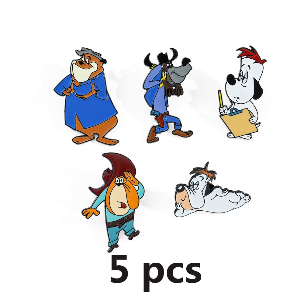 TEMU 5pcs Cartoon Animal Acrylic Brooch Set, Individual Brooch, Badge Jewelry, Clothing Backpack Accessory, Gift