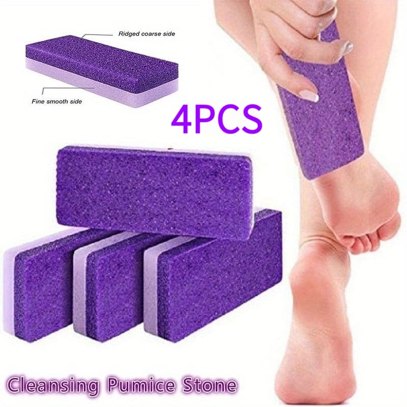 TEMU 4pcs Reusable Foot Scrub Sponge- Reusable Exfoliating Brush- Beauty Spa Foot Brush Set- And Revitalizes Feet- Care Tool For Luxury At Home
