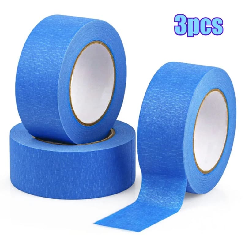 TEMU 3 Rolls Professional Blue Painter's Tape No Residue Multi-surface Masking Tape Width 2cm Total Length 10m Suitable For Painting And