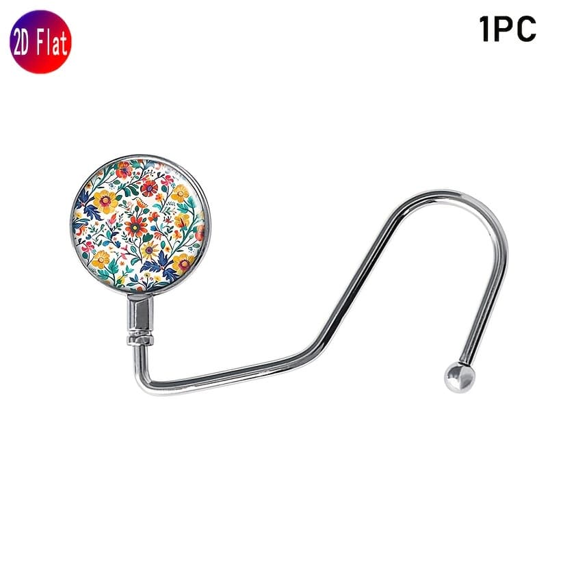 TEMU 2d Flat, 2d Flat Purse Hook Hanger, Purse Table Hook Holder Bag Hanger, Handbag Storage Decor Table Hook For Women,unique Gift,colorful , 2d Flat