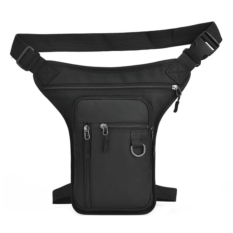 TEMU Men's Lightweight Nylon Waist Bag | Multi-functional Black Fanny Pack With Adjustable Strap | Secure Zippered Compartments For Hiking, Cycling & Casual Use | Durable & Stylish Shoulder Bag