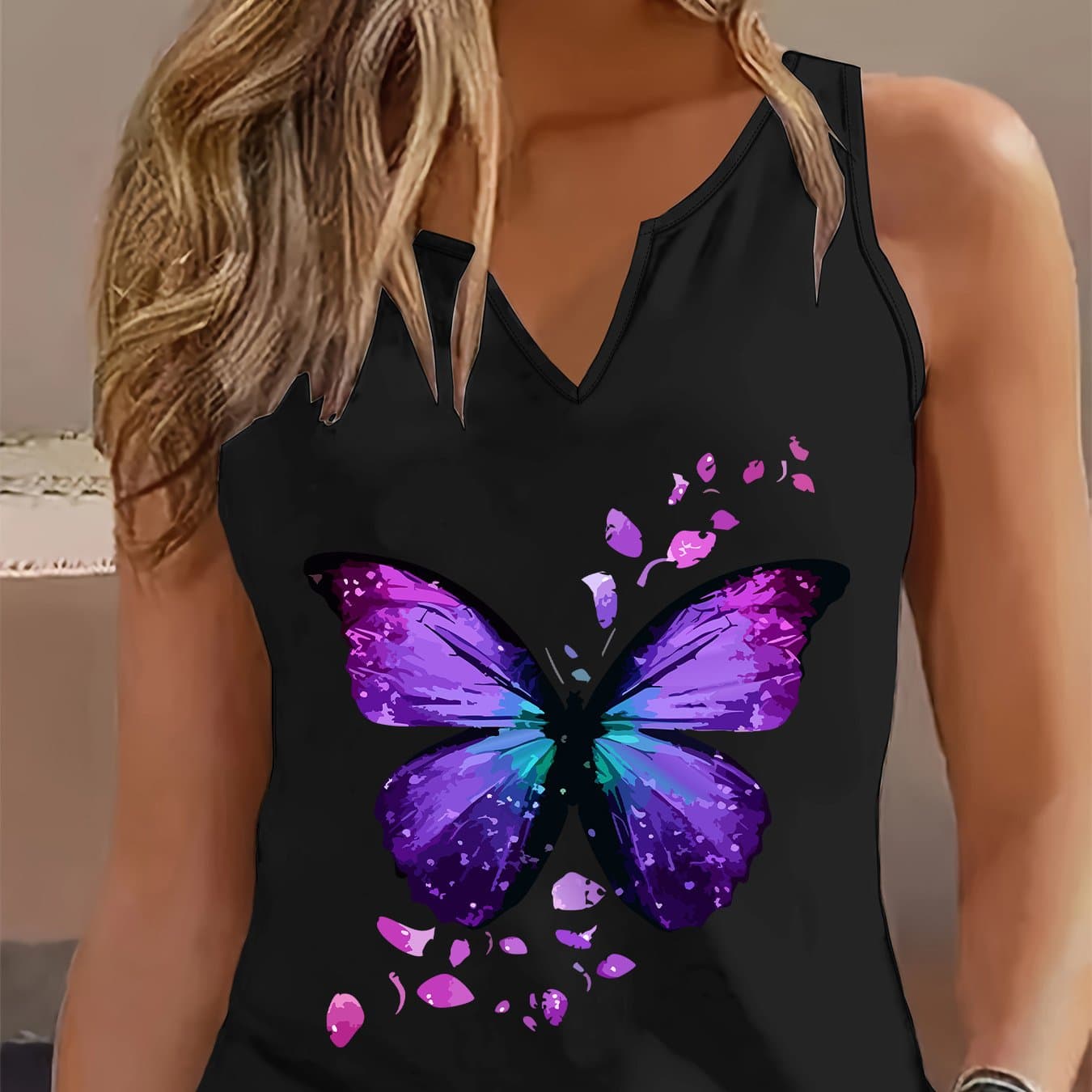 TEMU Graphic Print Tank Top, Sleeveless Casual Top For Summer And Spring, Women's Clothing thumbnail 10
