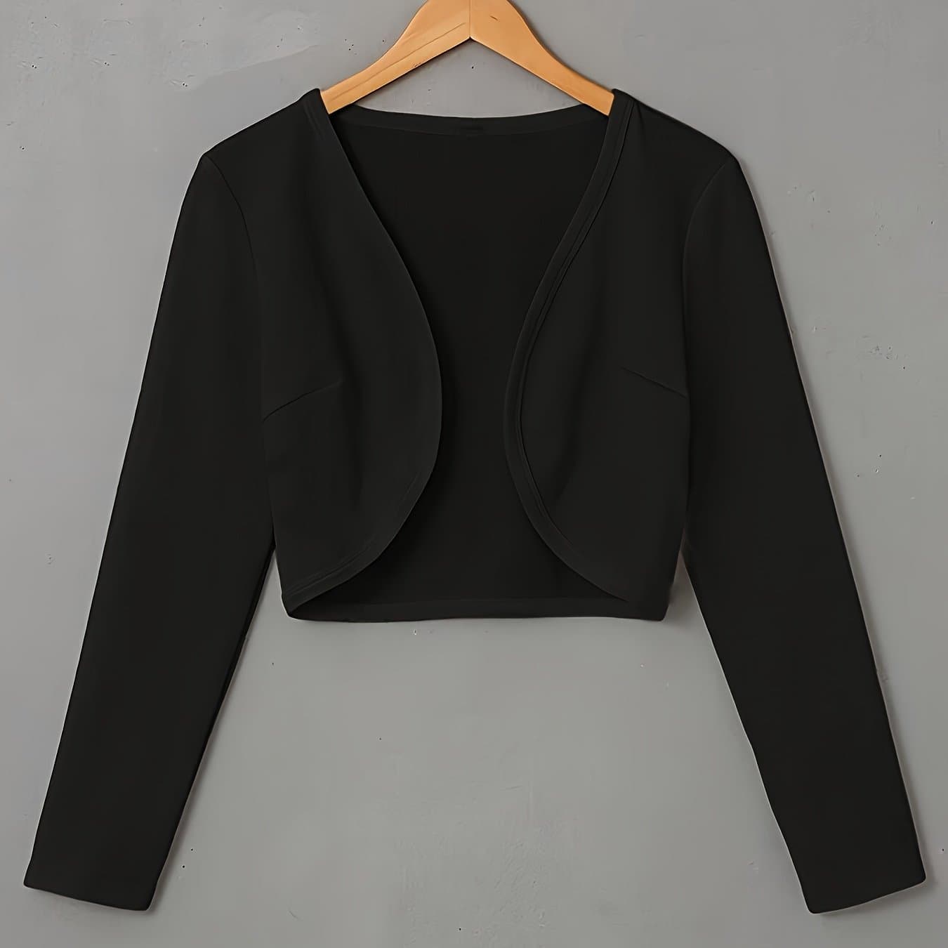 TEMU Solid Color Short Jacket