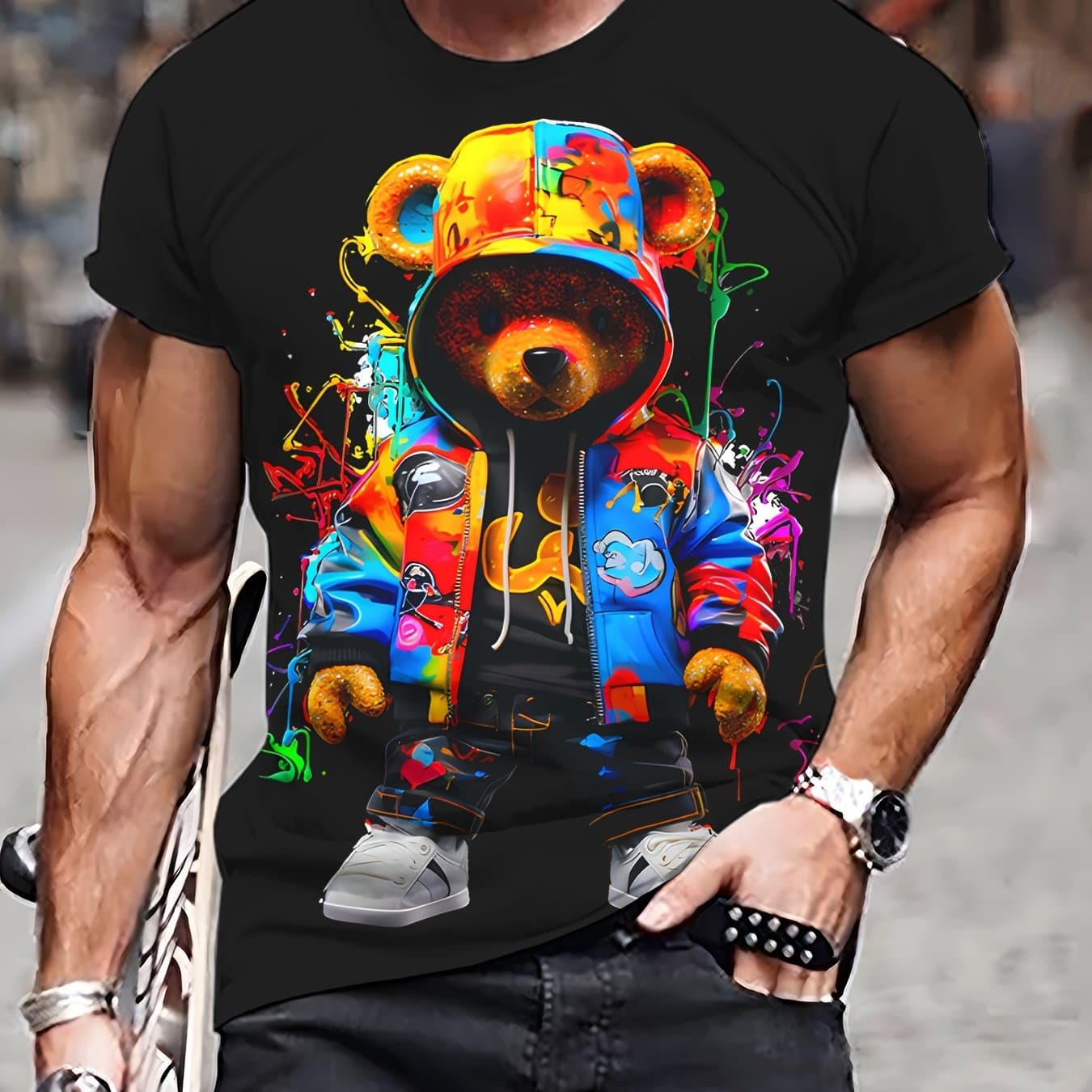 TEMU Men's 3d Printed Fashion T-shirt