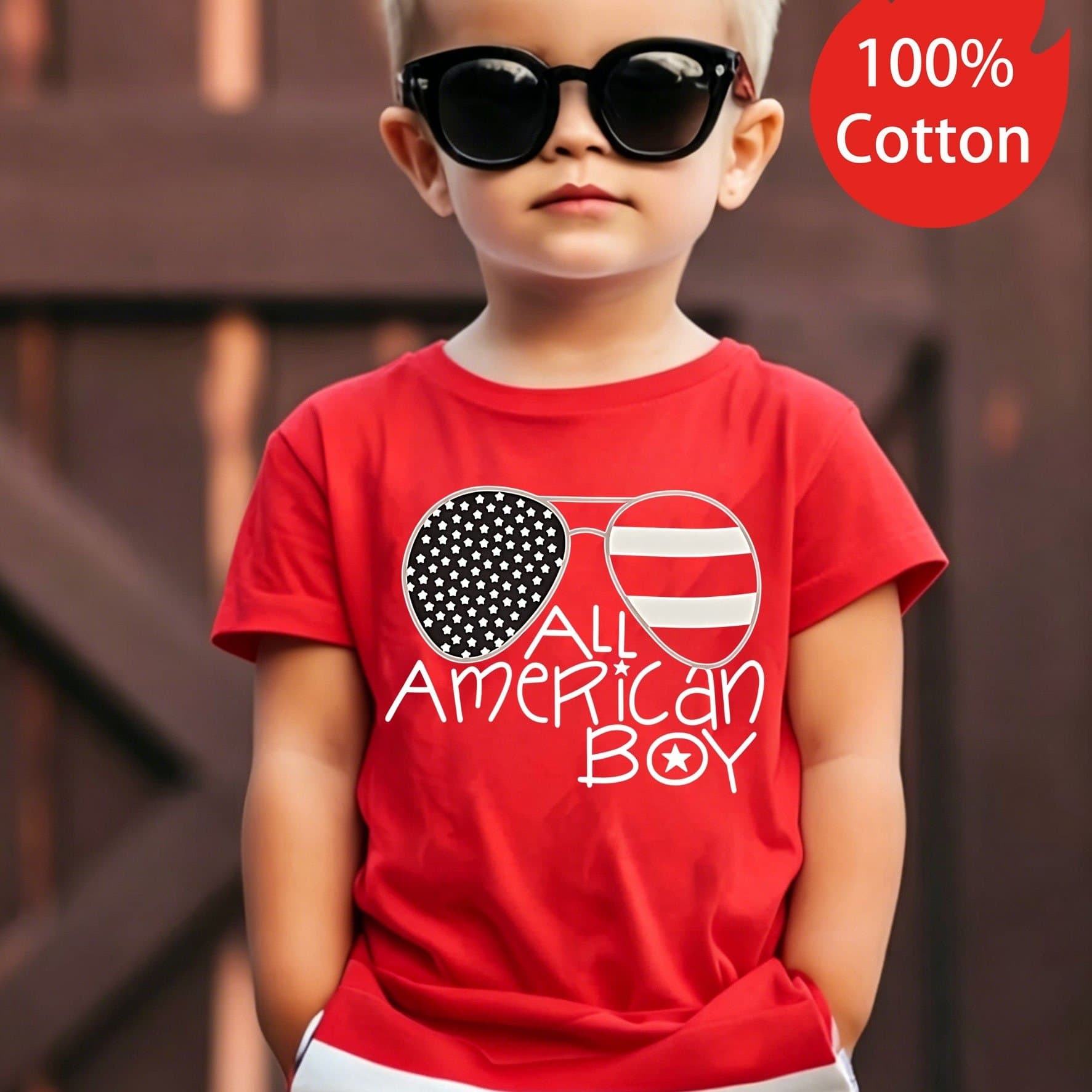TEMU 1pc Day Summer 100% Boys' "all " Cartoon Letter Printed Boys' Short Sleeved T-shirt