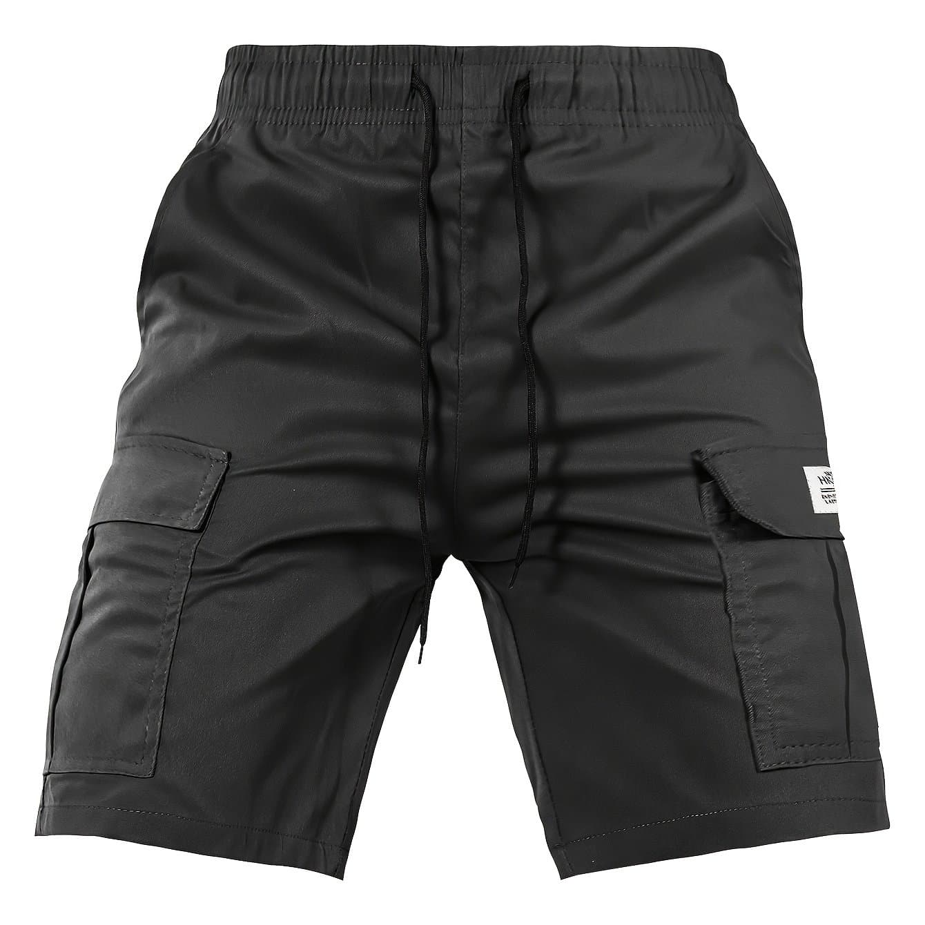 TEMU Men's Summer Short Cargo Pants With Elastic Waist, Drawstring, Large Pockets, And Three-dimensional Pockets For Outdoor Casual Wear