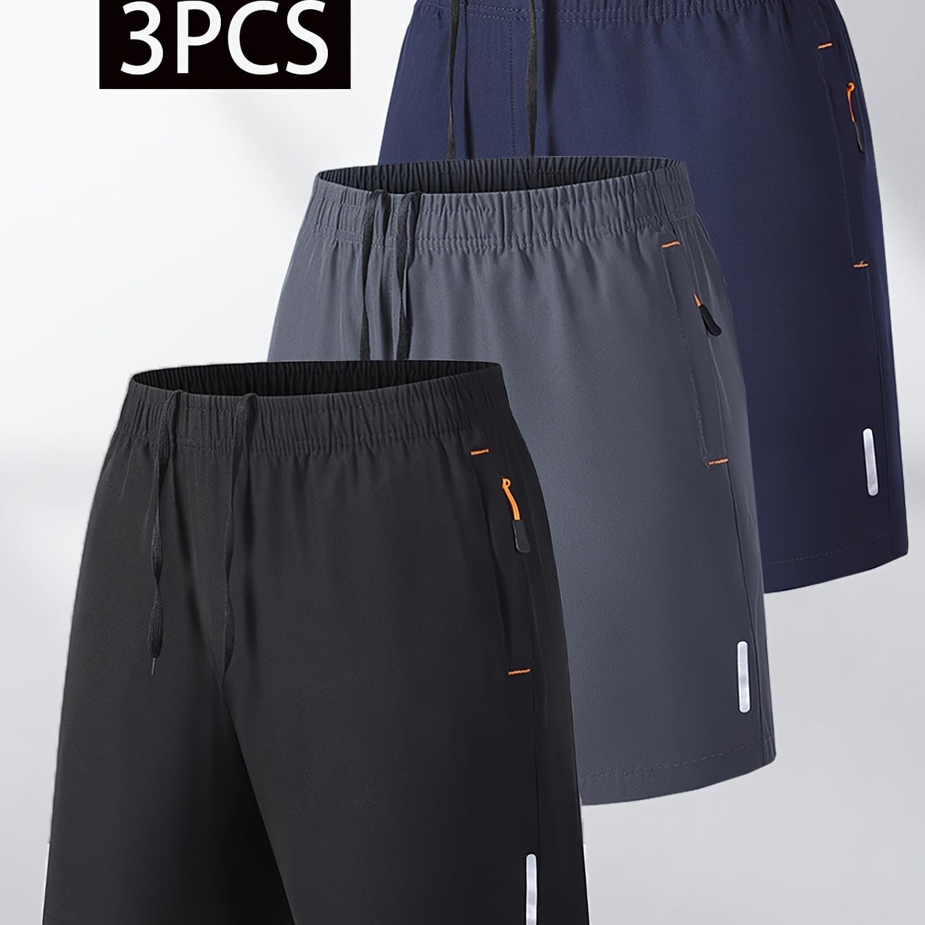 TEMU 3-pc Men's Ultra-thin Summer Shorts, Quick-dry Breathable Athletic Shorts, Casual Underwear