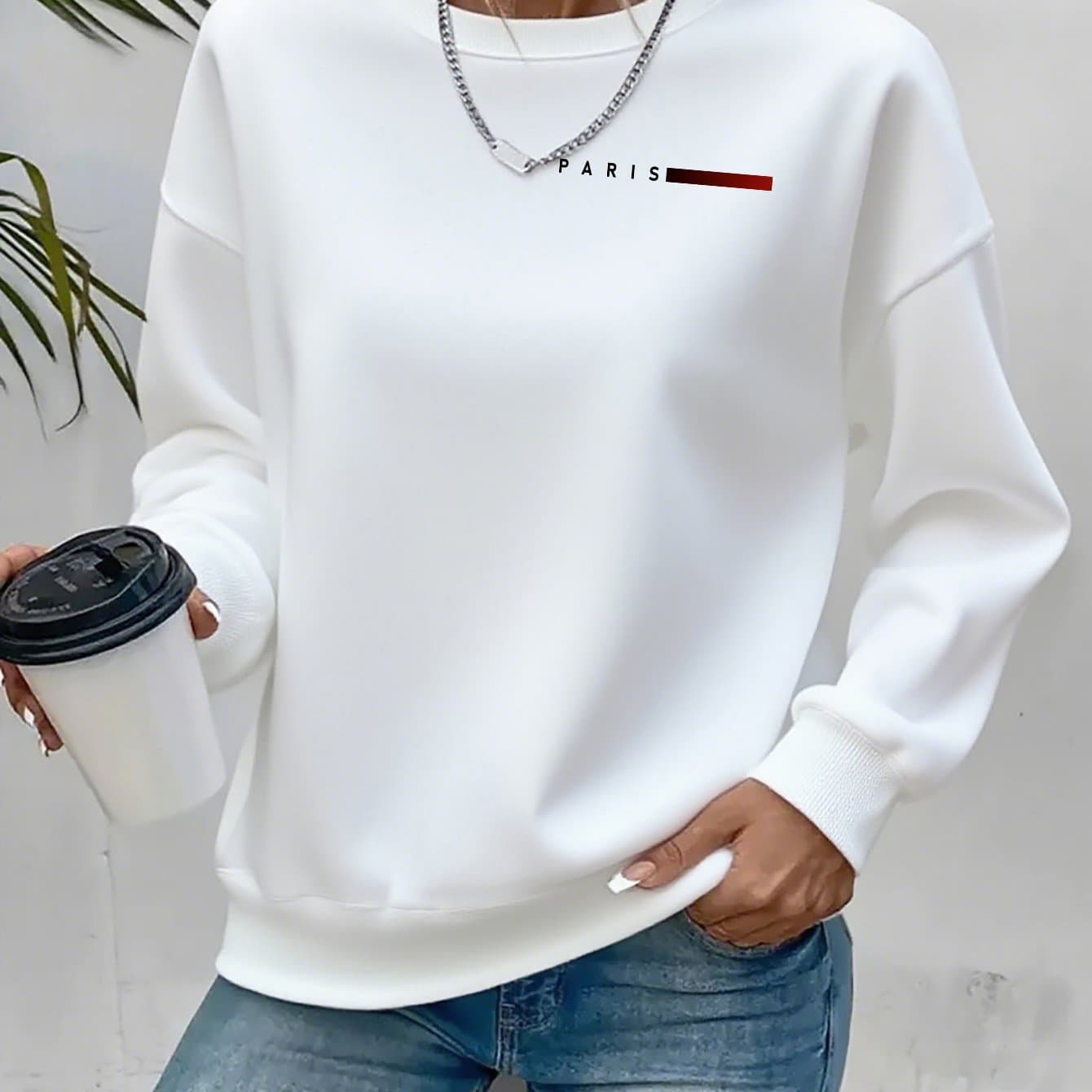 TEMU Graphic Print Sweatshirt, Crew Neck Casual Sweatshirt For Winter & Fall, Women's Clothing thumbnail 5
