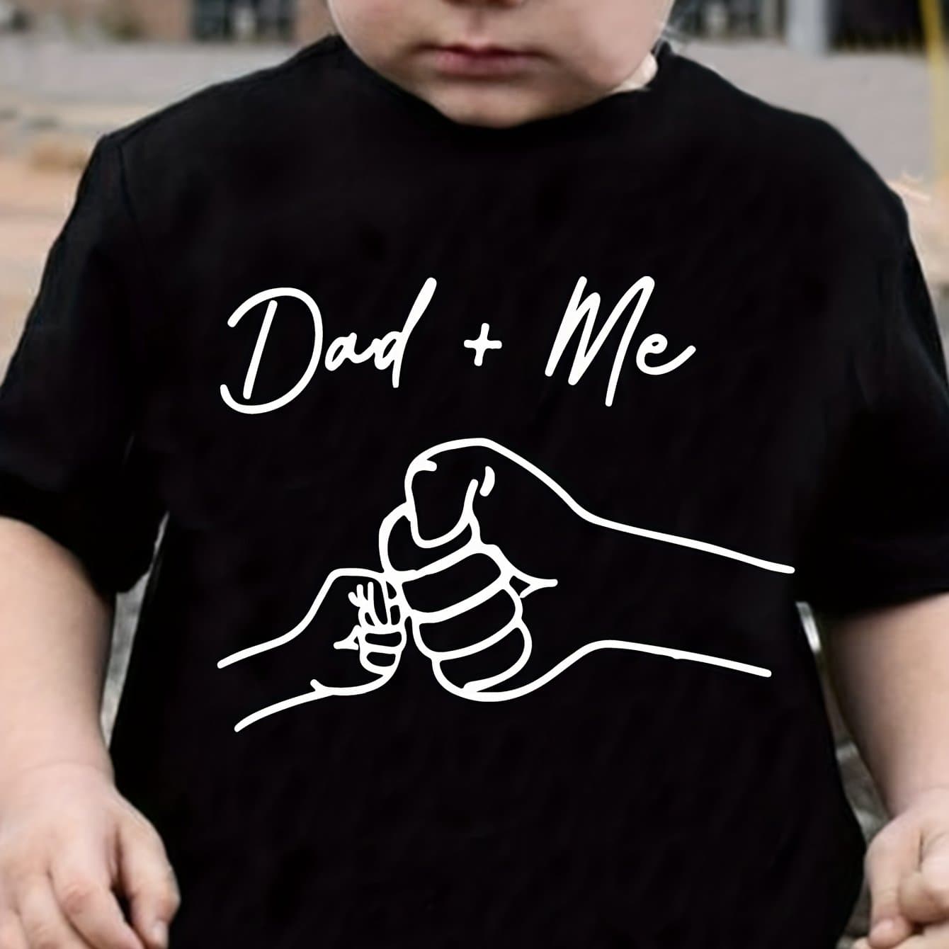 TEMU "dad And Me" Print 100% T-shirt
