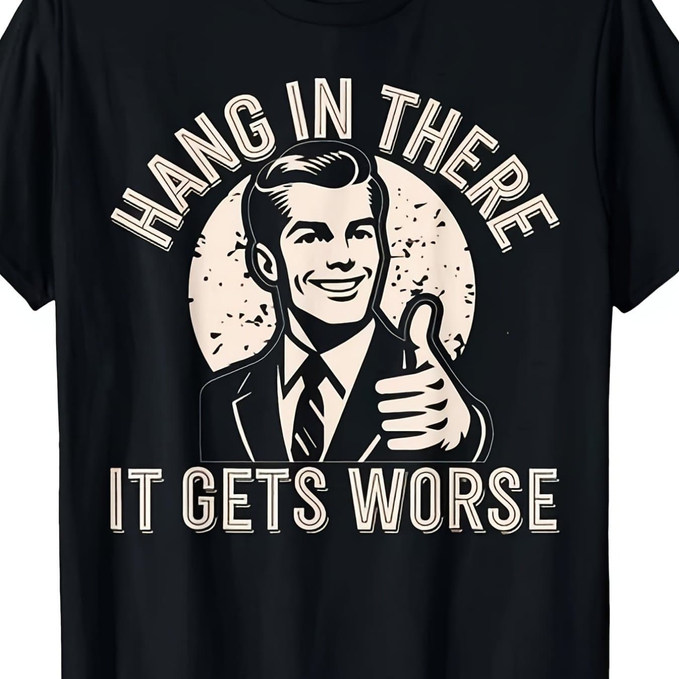 TEMU Hang In It Funny Adult S4xl Same Style For Men And Women 2026 Summer Shortsleeved Printed Tshirt 220g Seasonal Casual And Trendy Men Round Neck Pure Short-sleeved T-shirt, Plus Size
