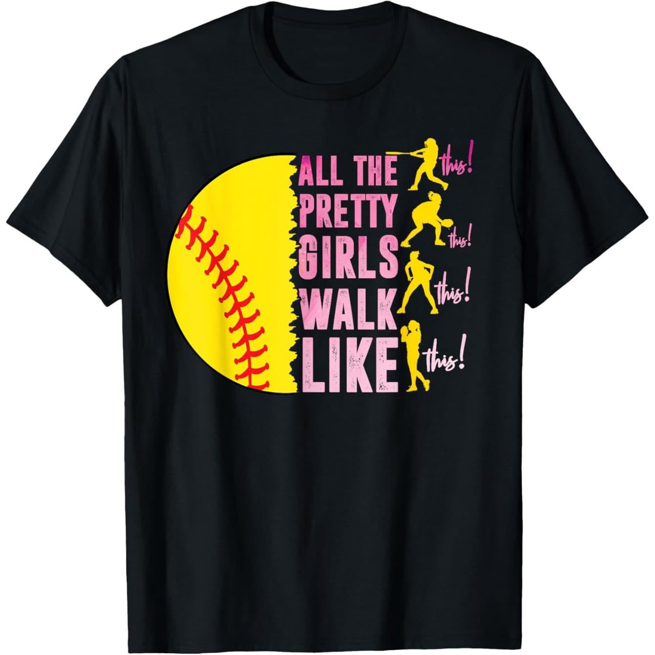 TEMU All Girls Walk Women T-shirt For Boy Girl, Soft Fabric, Breathable Short Sleeve Tees
