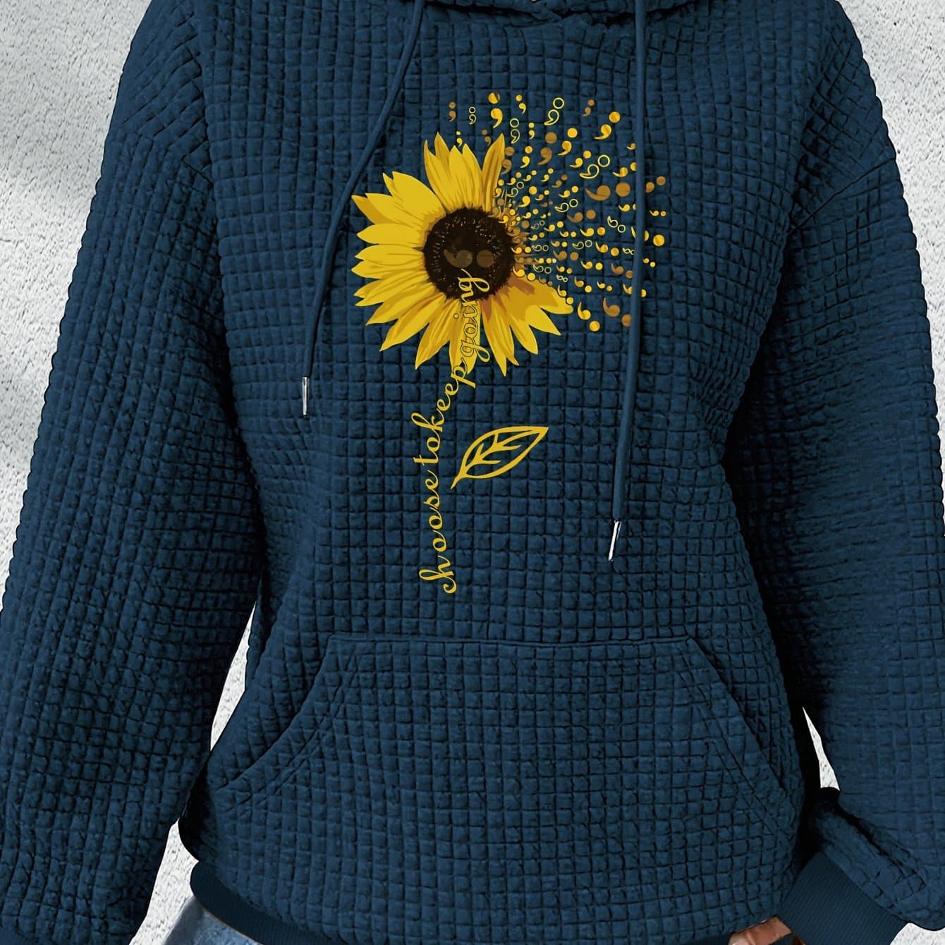 TEMU Casual Hooded Sweatshirt With Graphic Print, Featuring A Drawstring, Perfect For Winter And Fall, Designed For Women