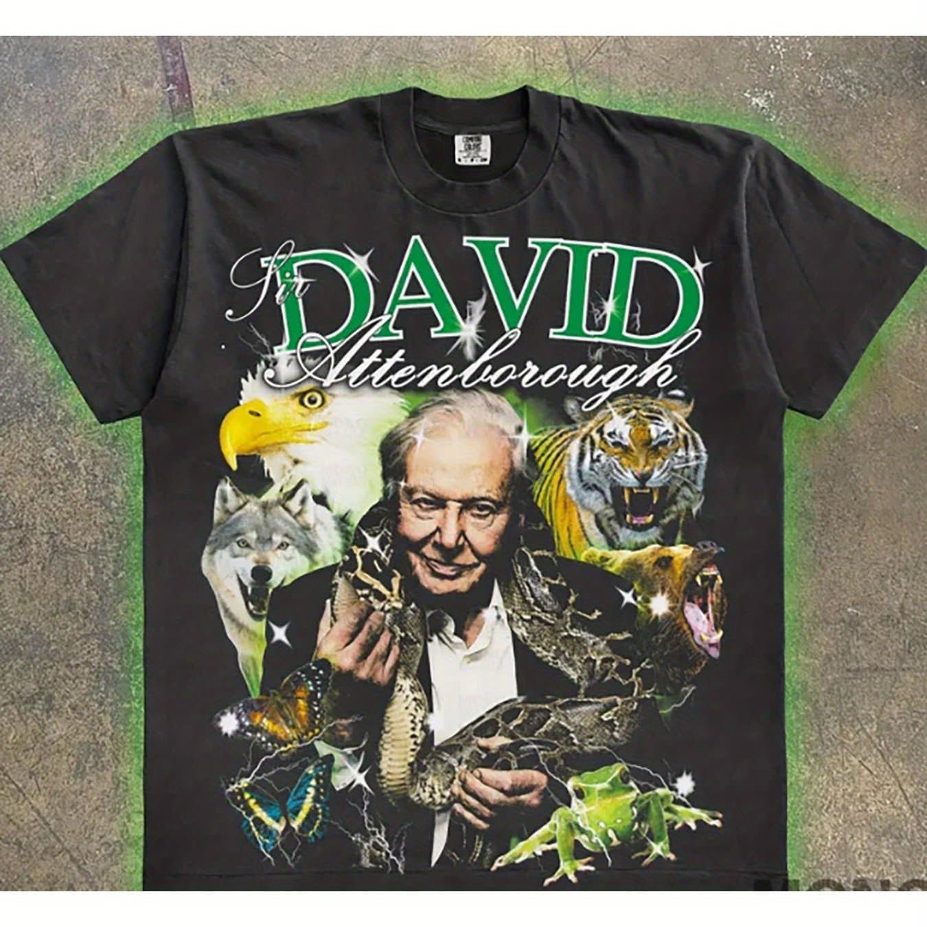 TEMU Sir D Attenborough T-shirt Gift For Men, Tops For Men 200g