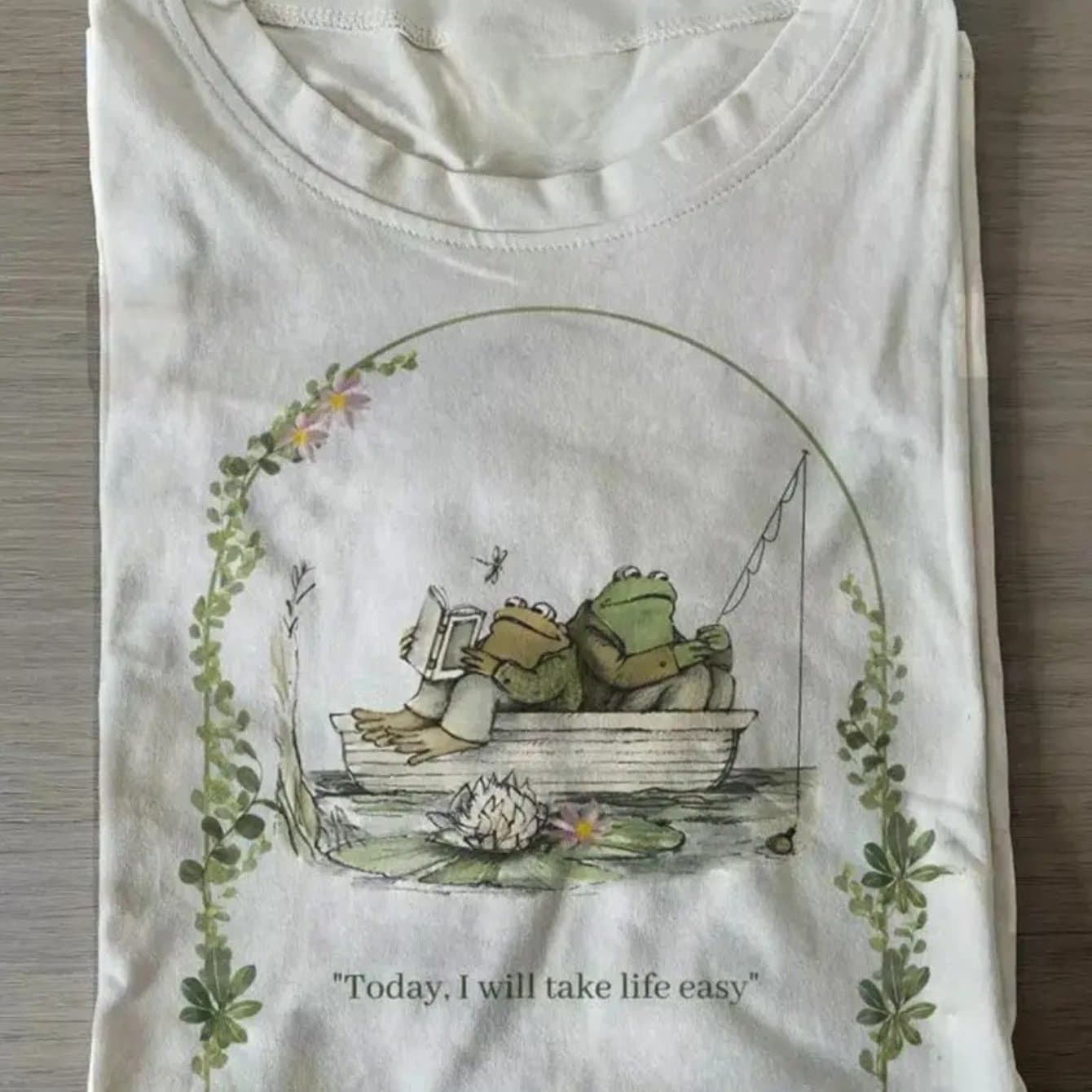 TEMU 100% Cotton, Casual Date Frog Print T-shirt, Suitable For Daily Wear, Essential For Easy Summer Outfits, Perfect Gift, Comfortable Short Sleeved Outdoor Holiday Sports, Gift T-shirt, Holiday Gift
