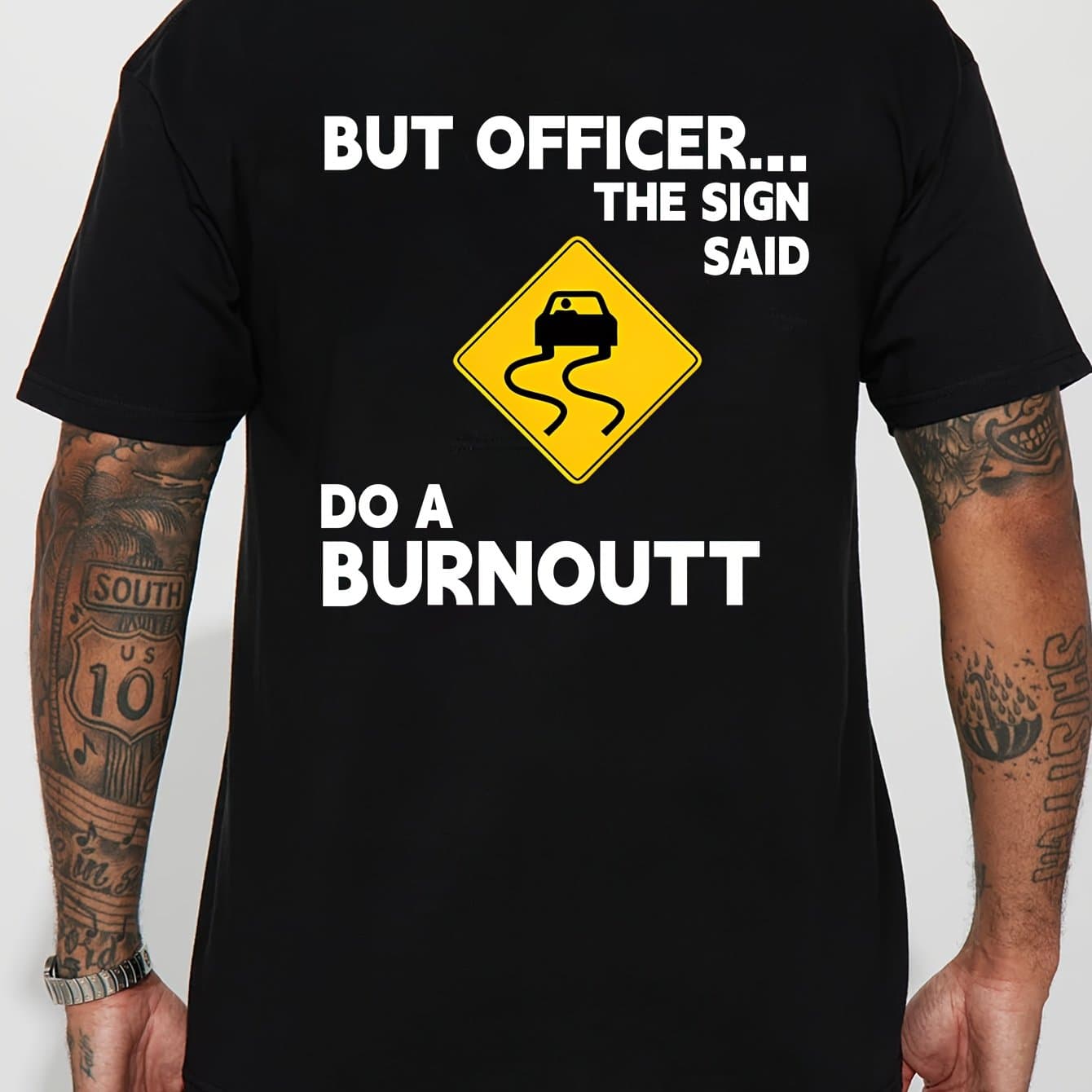 TEMU But Burnoutt Print Men's Crew Neck Fashionable Short Sleeve Sports T-shirt, Comfortable And , For Summer And Spring, Athletic Style, Fit T-shirt, As Gifts