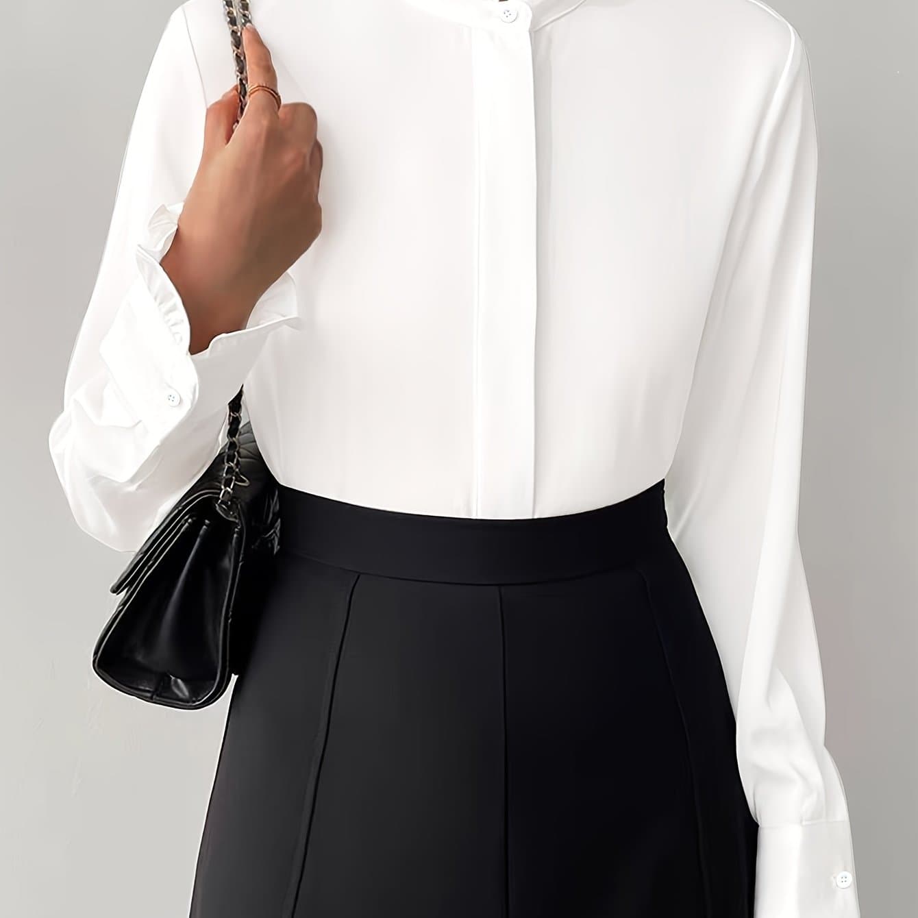 TEMU Women' Color Casual Long Sleeve Shirt