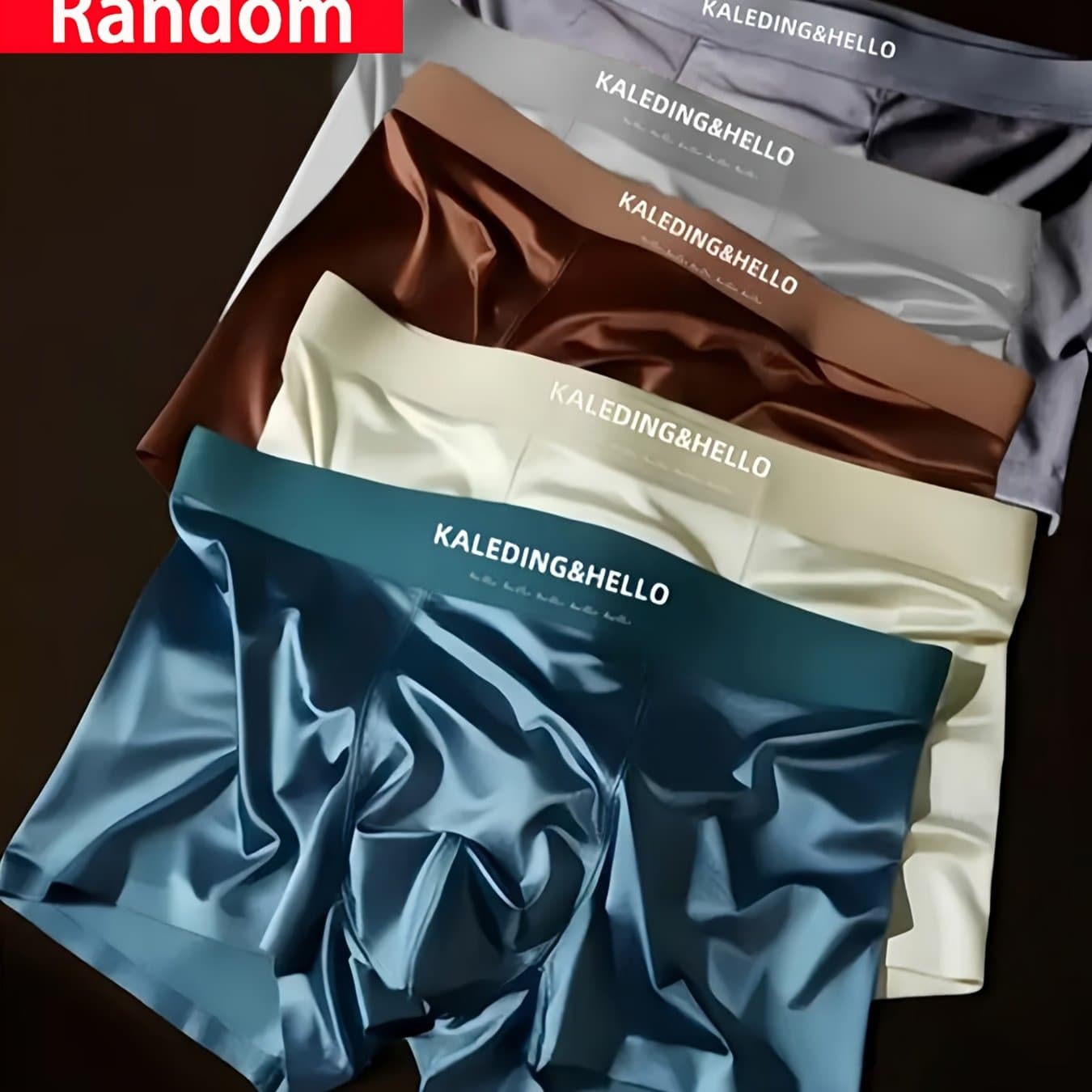 TEMU 1pc Random Men's Briefs, Fabric, Ultra-lightweight, Breathable, Cool High-elastic Solid Color Underwear With Smooth Texture For Summer