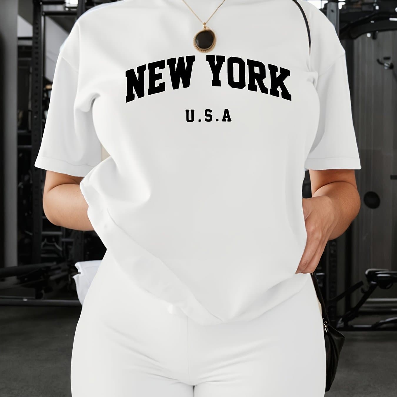 TEMU Fashion Letter Anime Print Women's Crew Neck T-shirt, Easy Design, Comfortable And Breathable, Suitable For Casual Everyday Wear, Showcases And Elegant Style, A Must-have For Summer Parties,