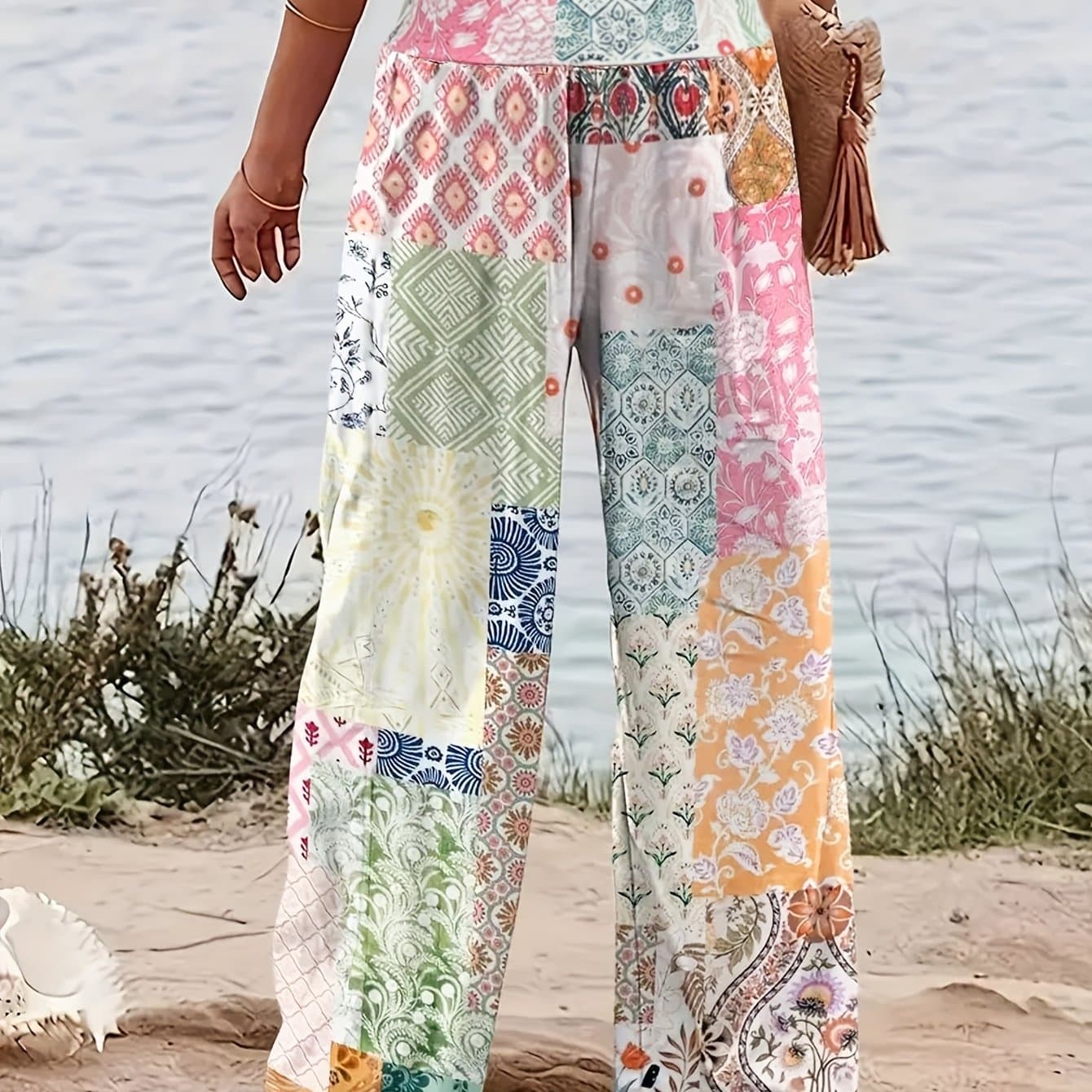 TEMU New Women's Casual Loose Pants With A Cute Small Floral For Autumn And Winter