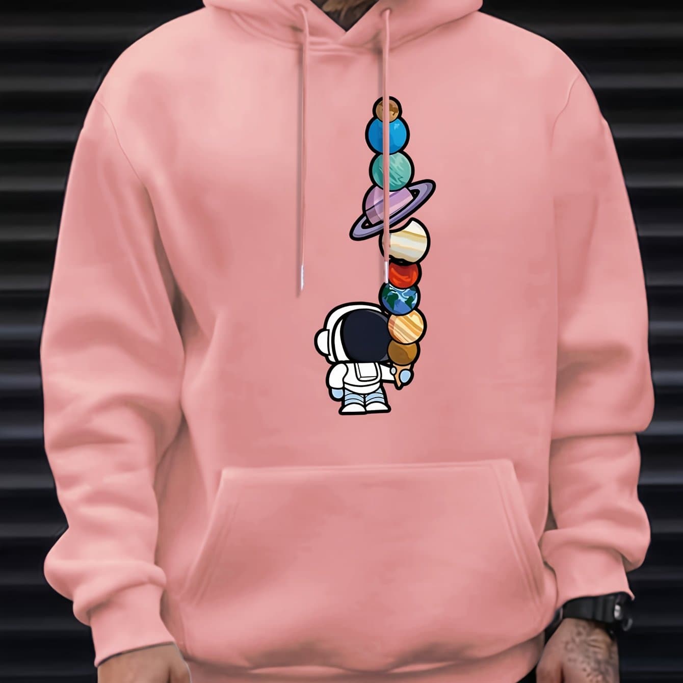 TEMU Men's Spring/autumn American-style Heavyweight -lined Hooded Sweatshirt, 2023 New Oversized Streetwear Brand Couple's Jacket