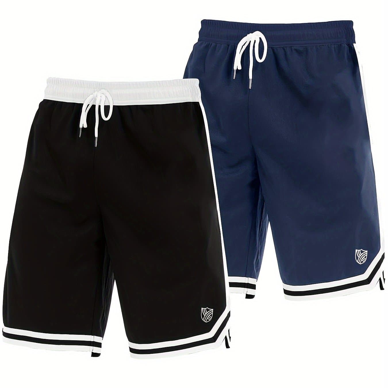 TEMU Men'-piece Sports Running Shorts, Basketball Pants - Comfortable And Breathable Lightweight Sports Shorts