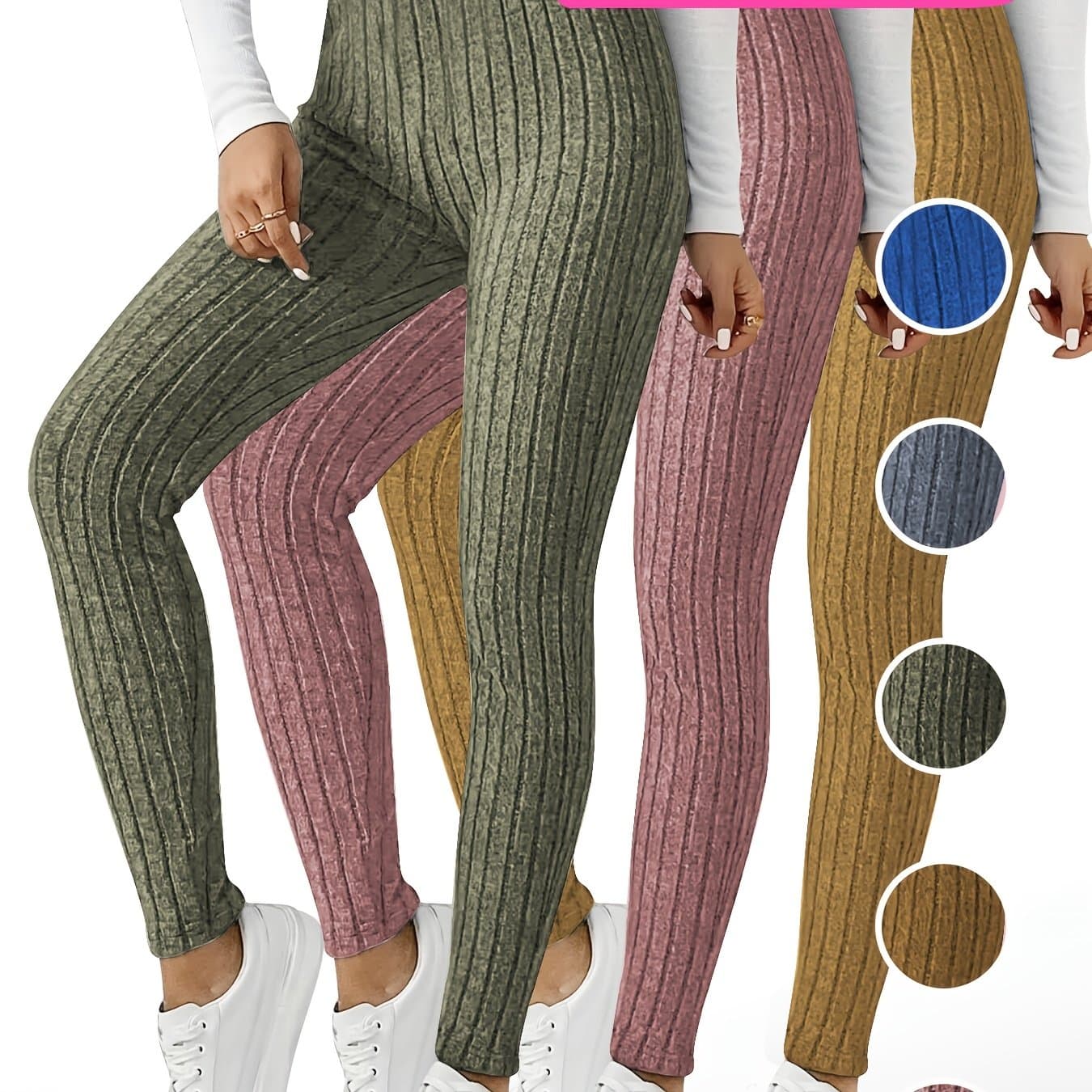 TEMU Random 3pcs Plus Size Athletic Casual Women's Athletic Long Pants