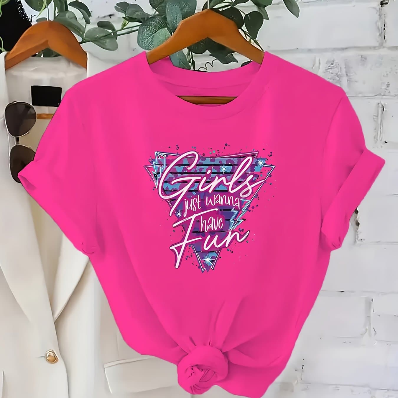 TEMU Plus Size Graphic Print T-shirt, Short Sleeve Crew Neck Casual Top For Summer And Spring, Women's Plus Size Clothing thumbnail 3