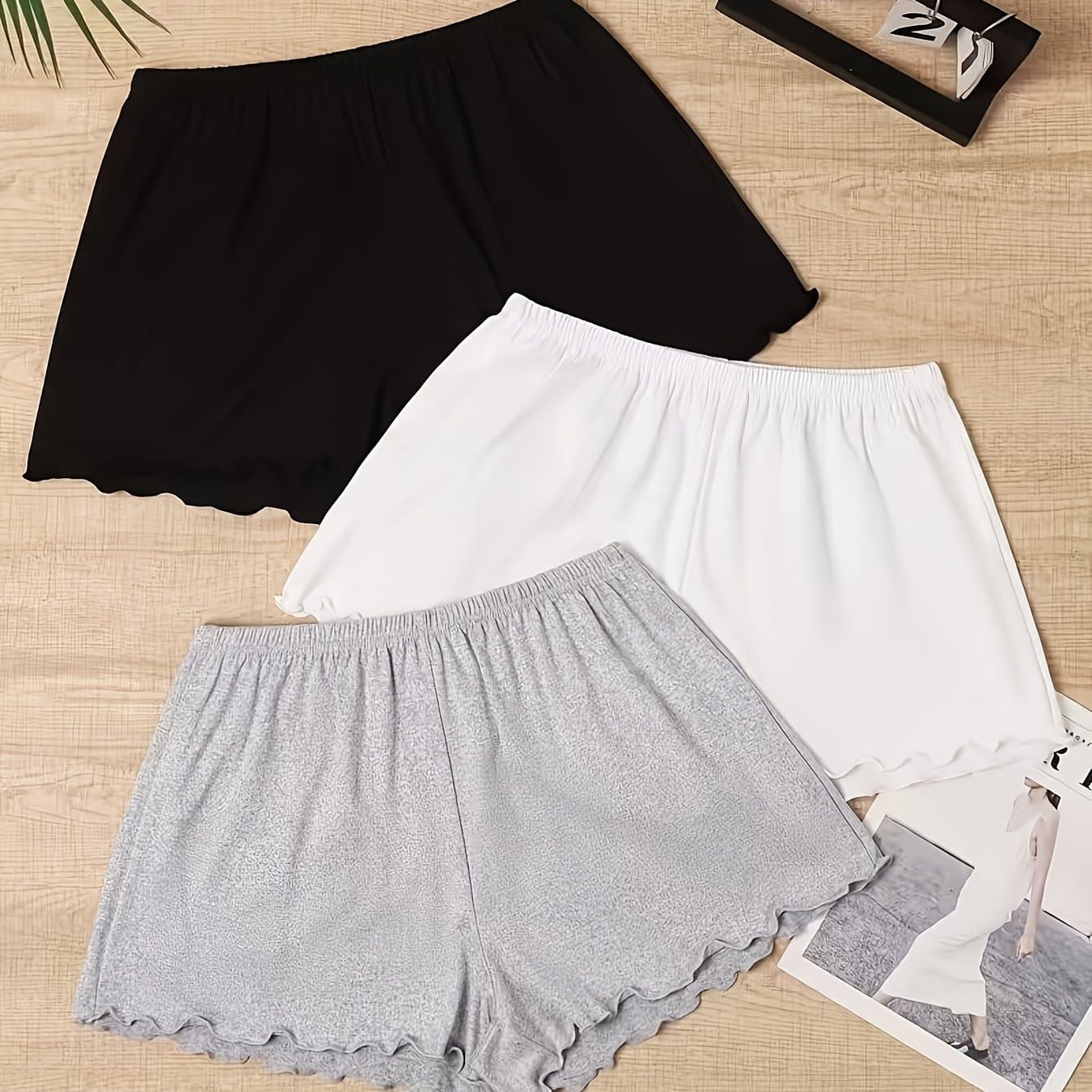 TEMU Women'-pack Shorts Set. Comfortable In Elastic Waist Shorts Are The