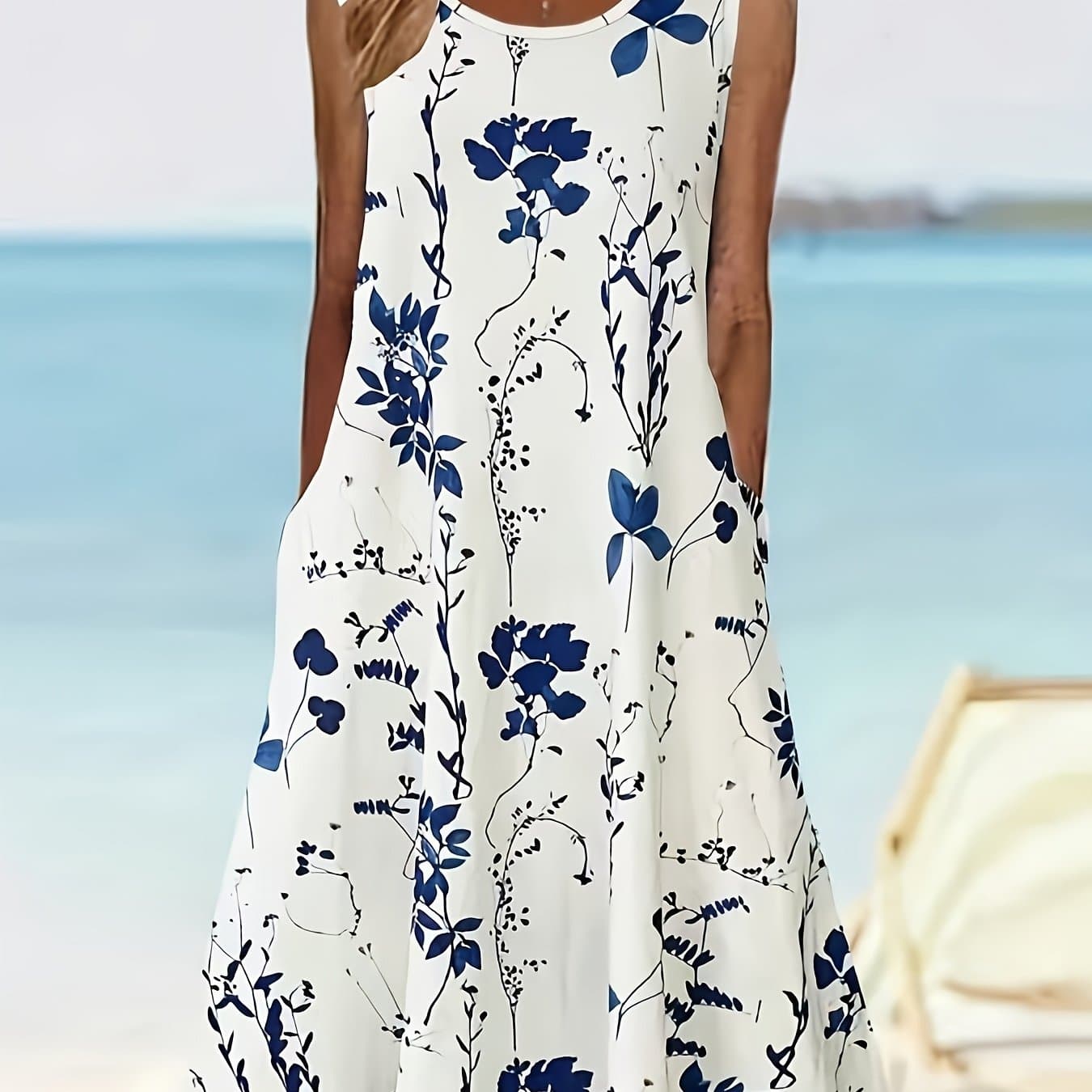TEMU Plus Size, Plus Size Women's Casual Printed Dress