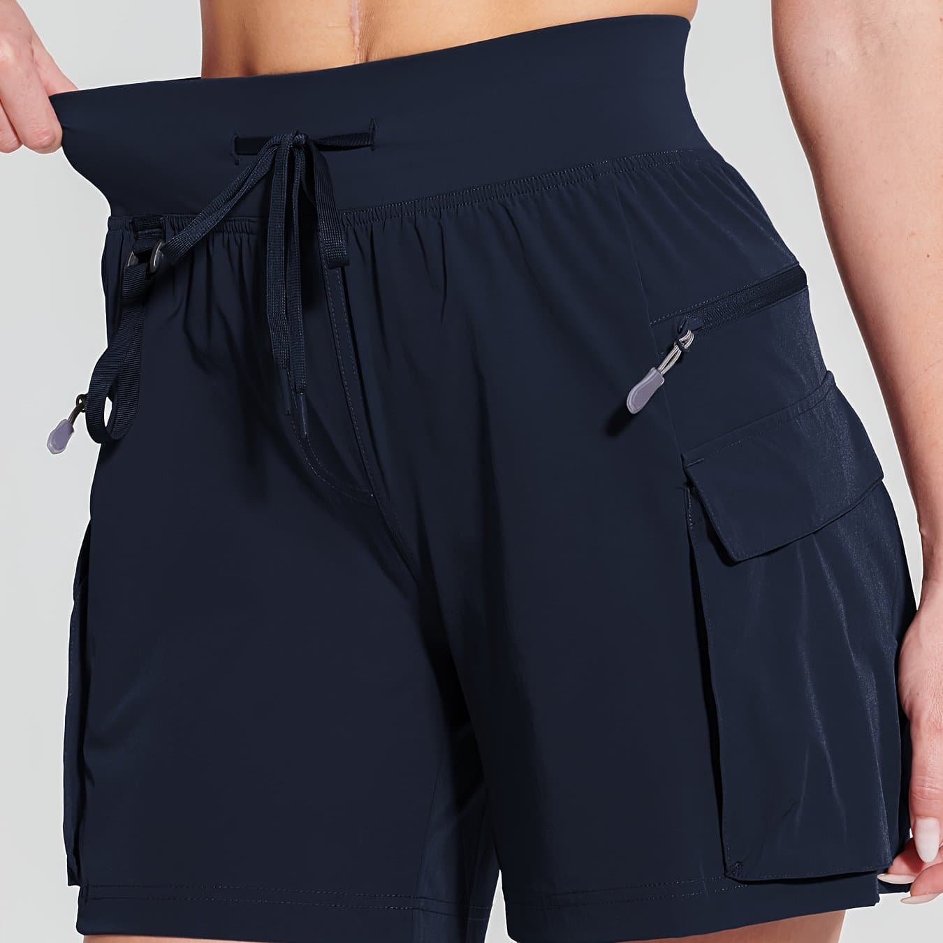 TEMU Women's Hiking Cargo Shorts Quick Dry & 50+ Ultra Comfortable High Quality Lightweight Workout Shorts With Big Zipper Pockets For Women Golf Athletic Essential, Perfect For Going Out